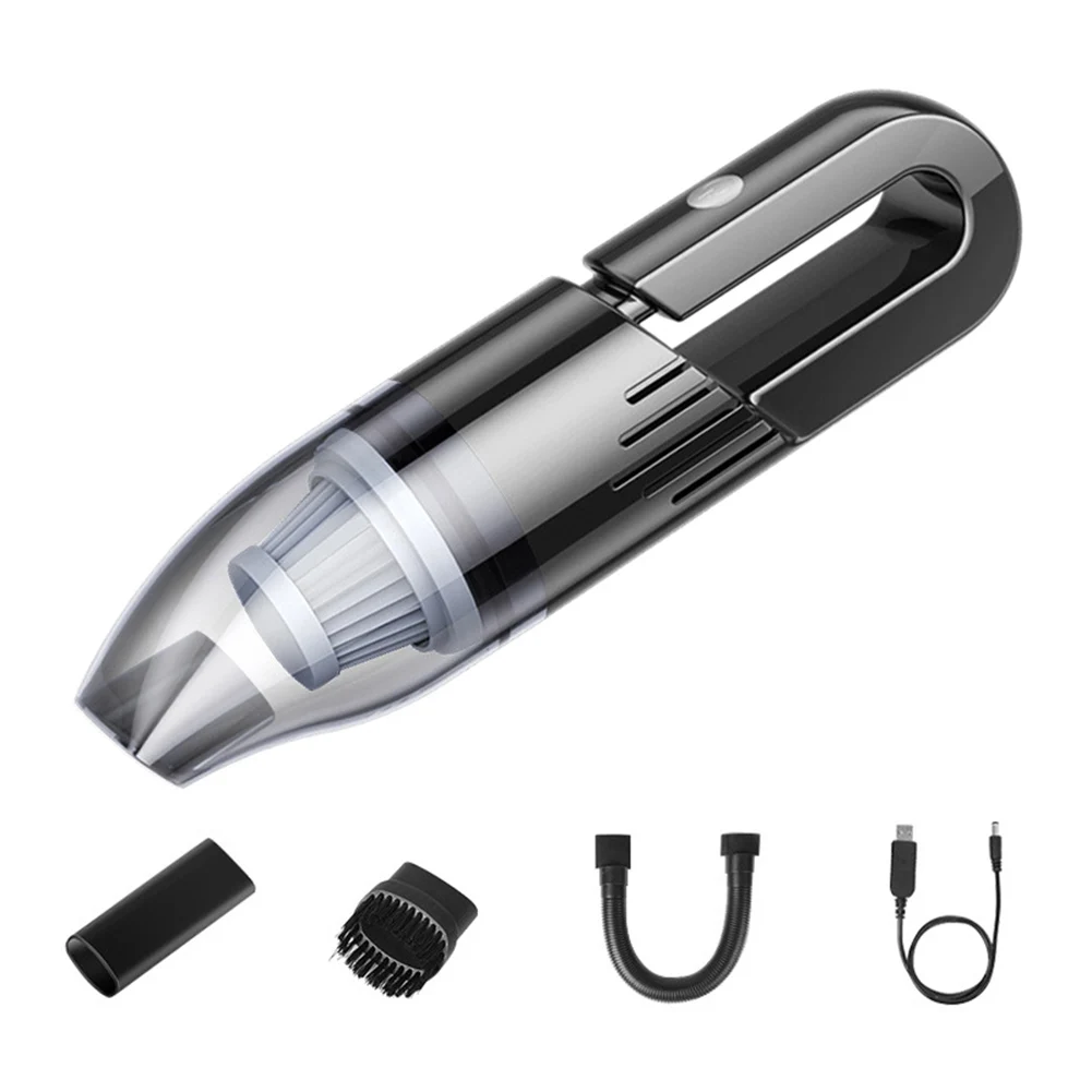

Handheld Car Vacuum Cleaner USB Portable Auto Rechargeable Vacuum Cordless Strong Fan Carry Bag Wet Dry Use for Car Home YE-Hot
