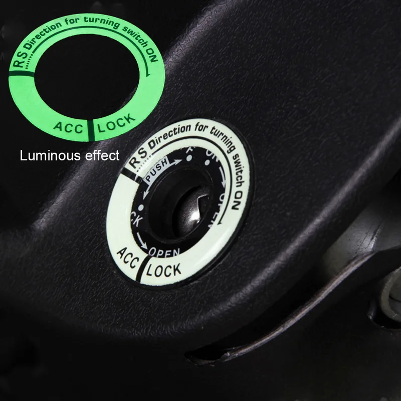 Car Accessories Stickers Epoxy Luminous Cover Hole Circle Decor Ignition Key Switch Ring | Автомобили и мотоциклы