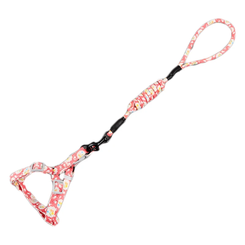 Поводок для собак с цветочным принтом регулируемый ремень поводок жилет набор