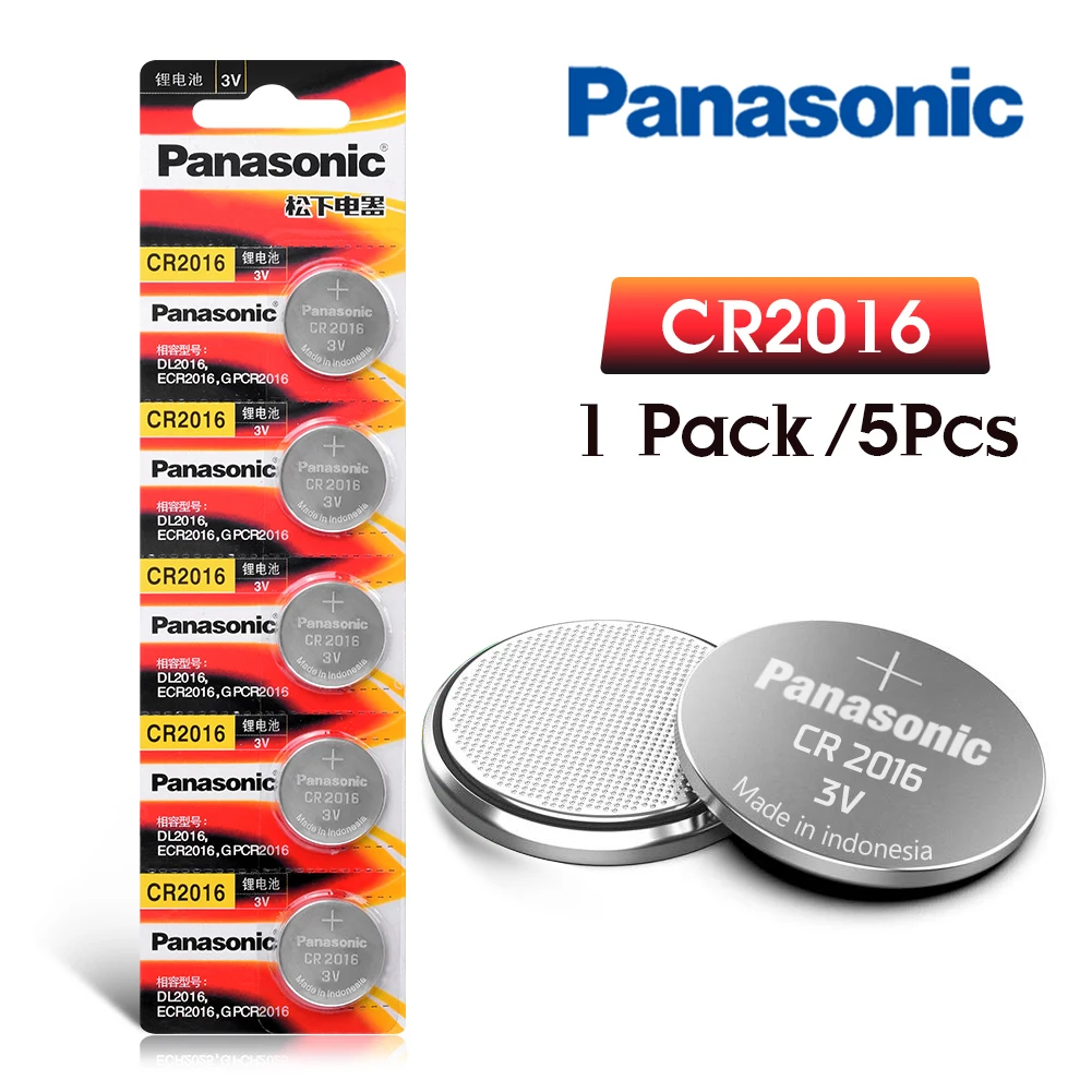 5 шт. аккумулятор для PANASONIC cr2016 3v кнопочные батарейки для часов компьютера cr для управления игрушкой