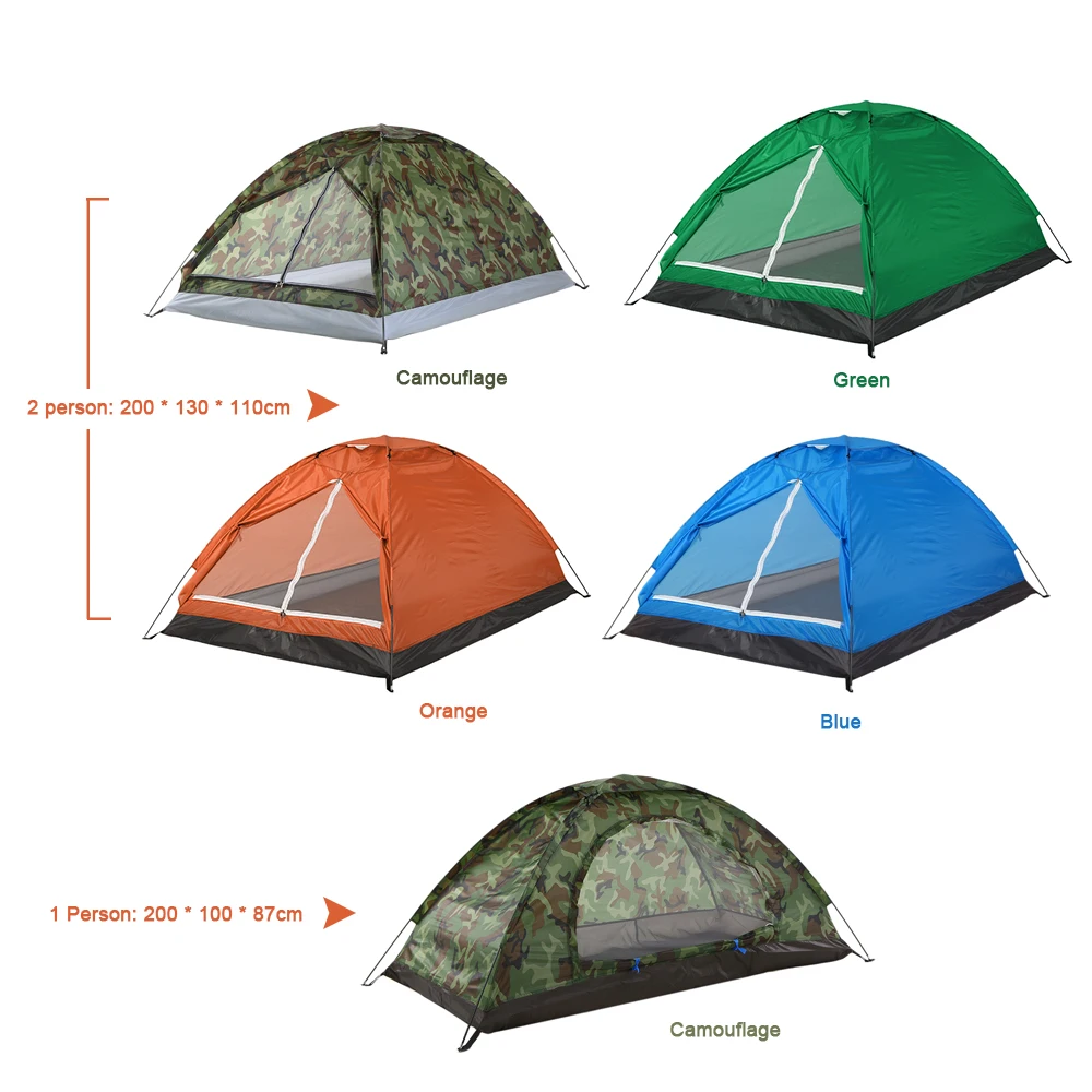 

Tomshoo Camping Tent For 2 Person Single Layer Outdoor Portable Camouflage Beach Tents Outdoor Camping Accessories Zelt Outdoor