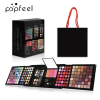 popfeel 177 color professional eye shadow combination colorful makeup palette eye glitter tray lip gloss makeup set cosmetic