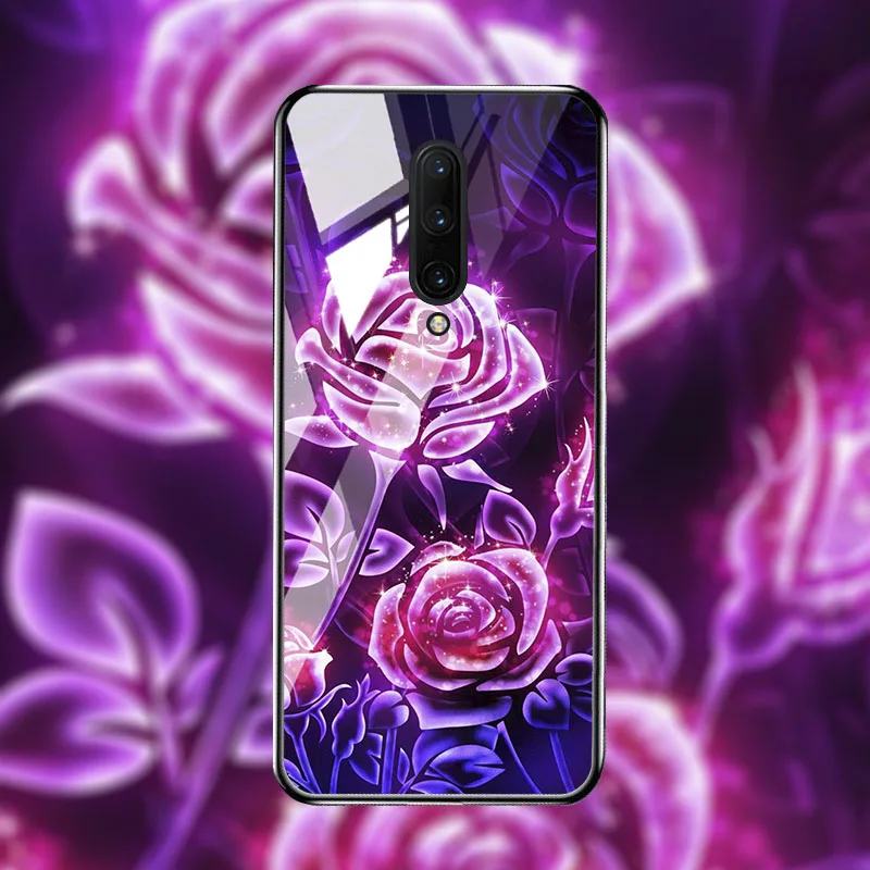 Чехол из закаленного стекла для oneplus 7 pro Жесткий ПК цветные Чехлы 1 + чехол