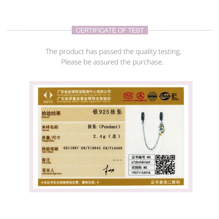

Silver 925 Jewelry Colorful Safety Chain Charm fit for Original 3mm Bracelet & Bangle Fine Jewelry Making Dropshipping