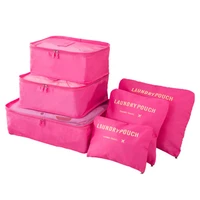 6 pcsset korean style travel home luggage storage bag clothes storage organizer portable pouch case 6 colors drop shipping