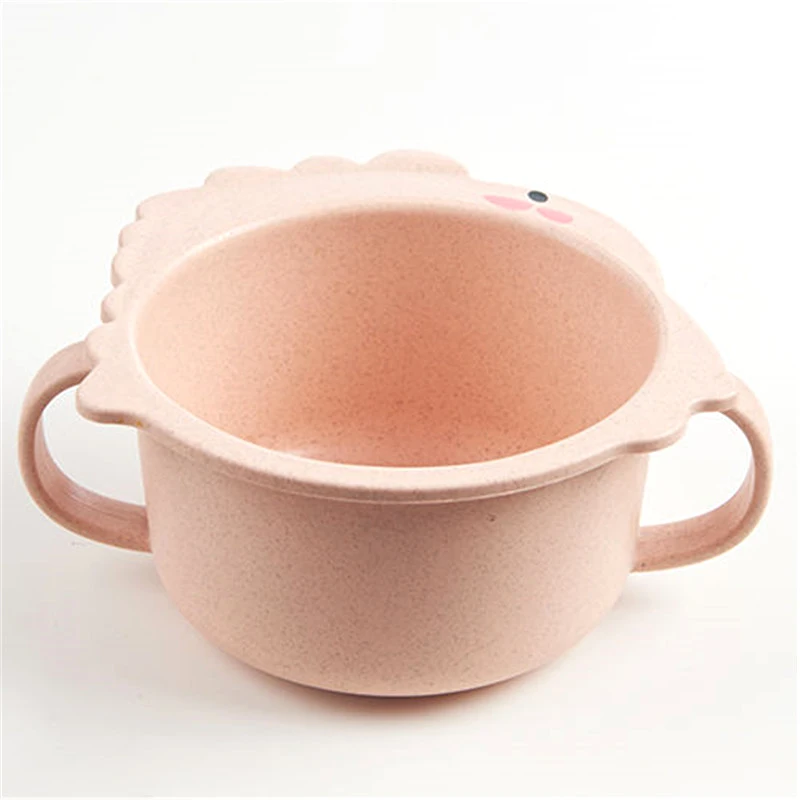 Набор детской посуды из пшеничного волокна столовые приборы с динозавром для