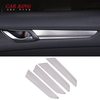 for mazda cx 5 cx5 2017 2021 kf car inner door handle handrail panel cover trim strip garnish stickers styling accessories 4pcs