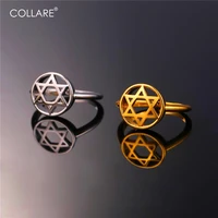 collare magen david star rings for women goldsilver color women wedding ring with gift box israel jewish jewelry r215