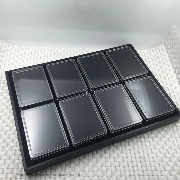 black 8 box inside Высококачественный драгоценный камень коробка Алмазный дисплей Подвеска «поднос» держатель выставочный стенд для украшений каменный Органайзер драгоценный камень Витрина - Цвет: black 8 box inside