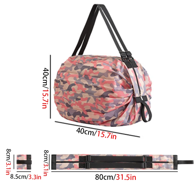 

Foldable Shopping Bag Travel Shoulder Bag Portable Large Thickened Portable Grocery Bag Household Items Storage Bag