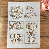 a4 29cm chick inn words label tag diy layering stencils wall painting scrapbook coloring embossing album decorative template