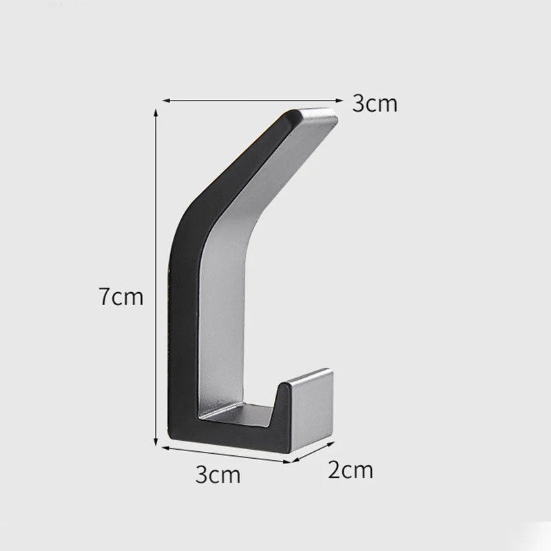 

Alloy Wall Mounted Hook Durable Rust Resistant Wear Resistant Long Lasting Easy Operation for Bathroom Entrance HFD889