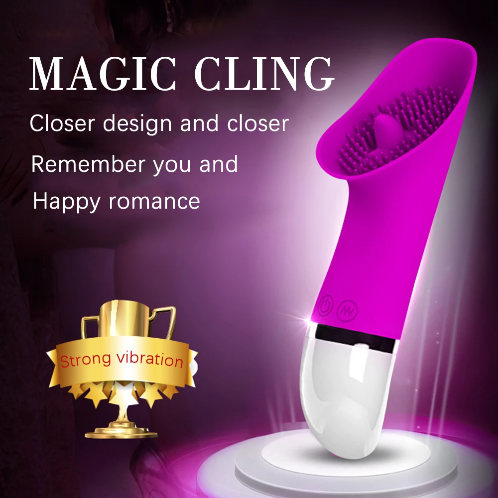 Женский Вибратор для стимуляции клитора языка сосков массажные Вибраторы