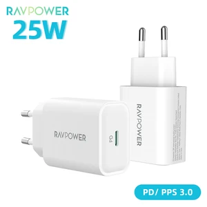 ravpower pd charger 25w ucb c quick charger type c pps 3 0 type c power adapter fast charging for galaxy s21 iphone 12 huawei free global shipping