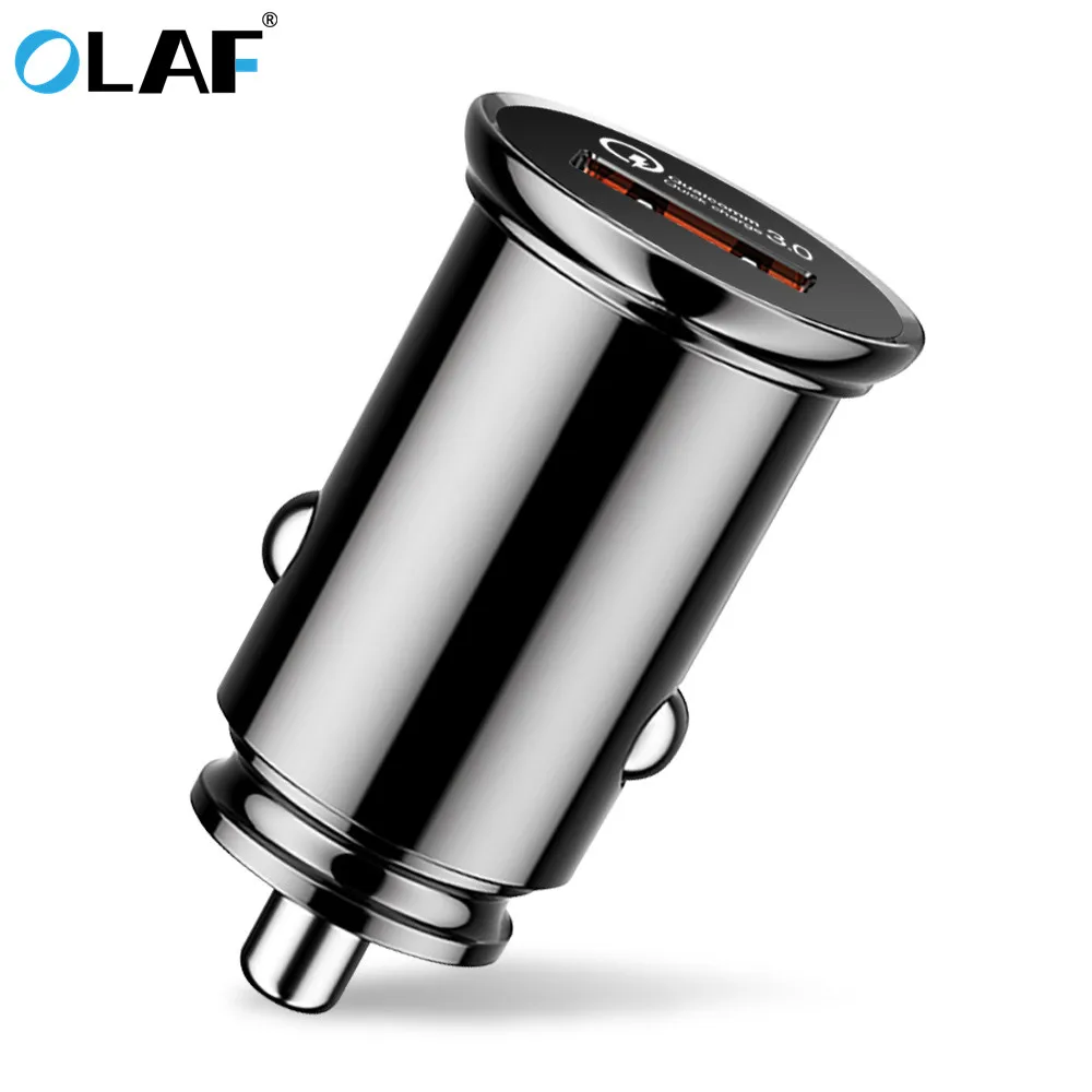 

OLAF Mini Single Port Quick Charge QC 3,0 USB Автомобильное зарядное устройство для iPhone 6 7 8 Plus X быстрое зарядное устройство для телефона для Samsung S8 S9 S10 Plus
