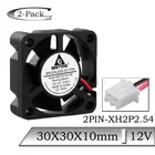 2 шт. Gdstime 12 в 30x30x10 мм 30 мм бесщеточный DC осевой бесшумный вентилятор охлаждения 30 мм x 10 мм 3 см 3D Мини Принтер охлаждающий вентилятор