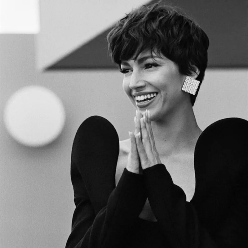 Корейские квадратные блестящие серьги с геометрическим рисунком для женщин