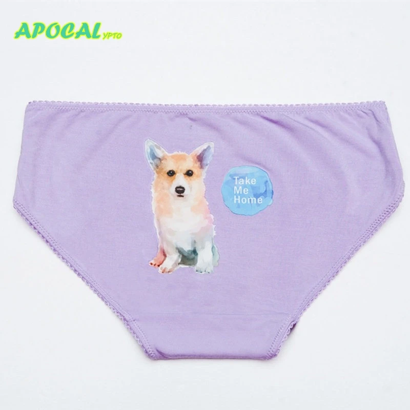 APOCAL сексуальные трусики кошка собака сова принт милый хлопок нижнее белье
