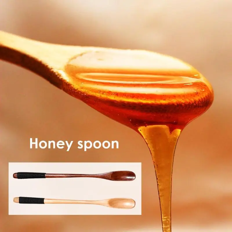 Ложки для кофе меда японская портативная деревянная посуда антипригарная