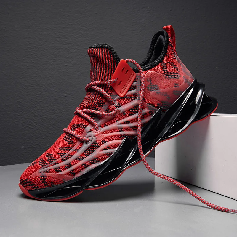 

Nuevo de los hombres al aire libre correr gratis para hombres Deporte Zapatos encaje-Athietic transpirable hoja zapatillas de
