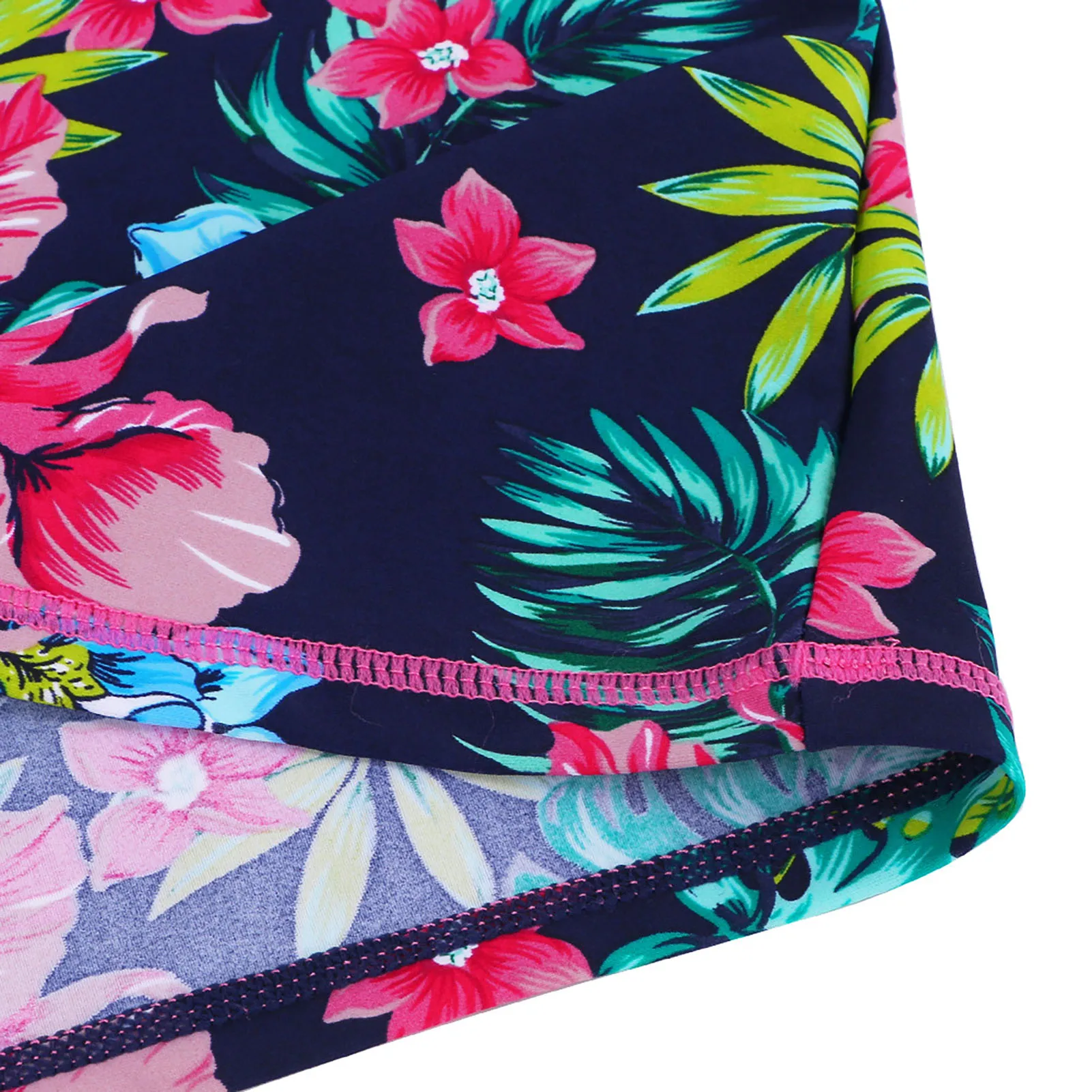 

BAOHULU Girls Swimsuit Flower Print Swimwear Children Short Sleeve Rash Guard 2021 New Arrive Water Sport Bathing Suit