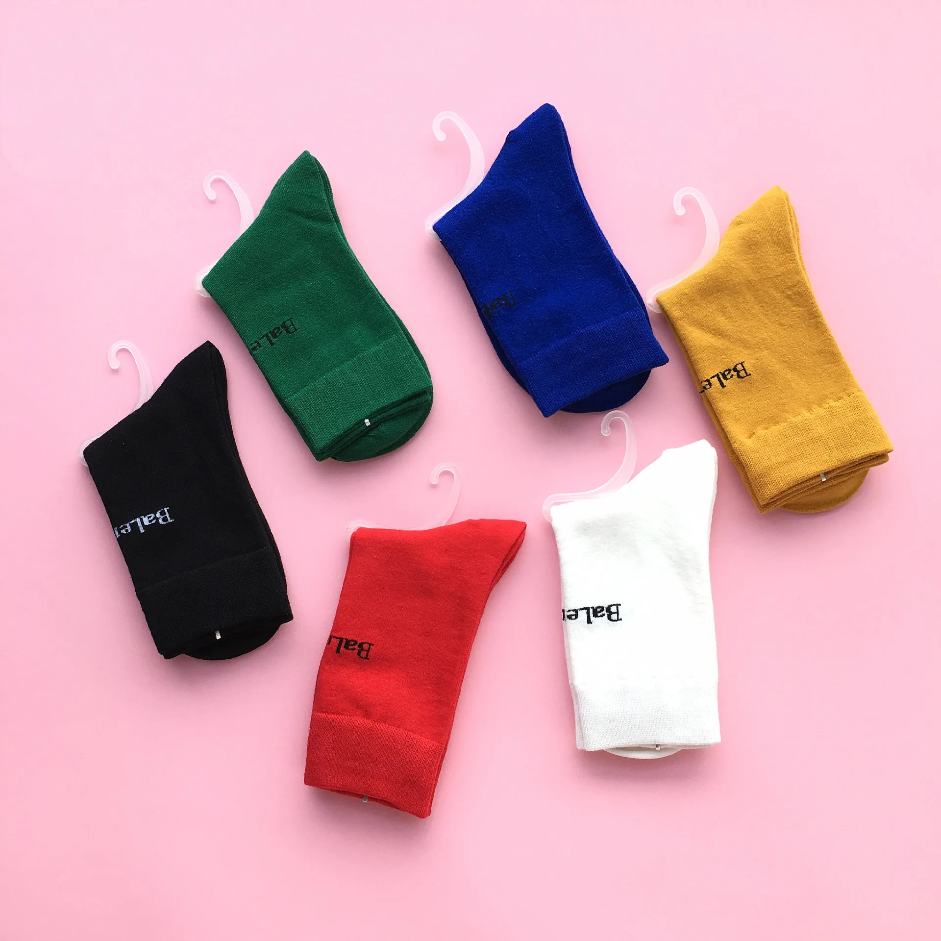 2 пары стильных длинных носков с буквами Harajuku флуоресцентные зеленые носки без