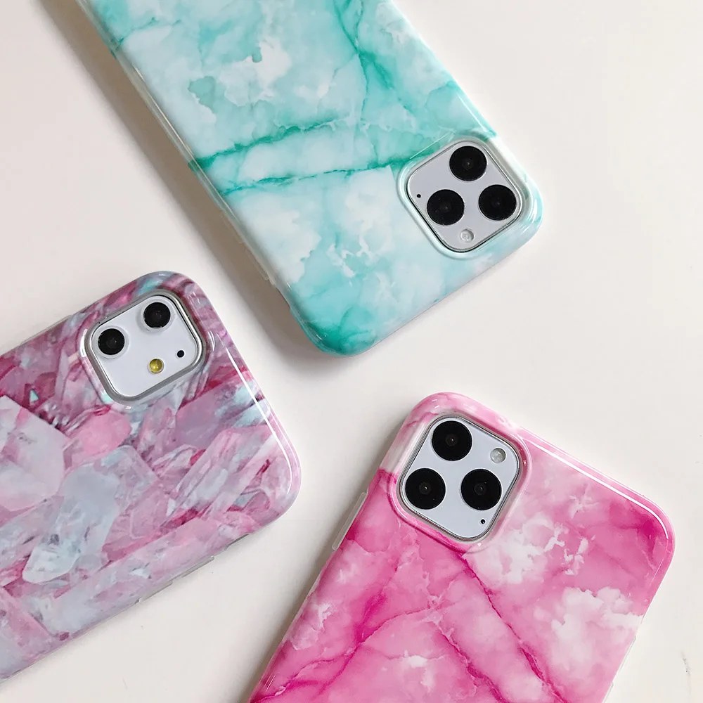 Цветной мраморный чехол для телефона iphone 11Pro Max XS X XR 6 6S 7 8 Plus задняя крышка