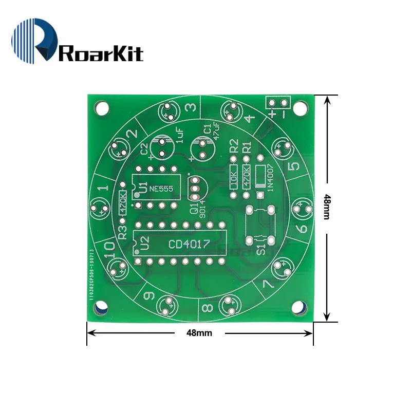 Круглый Поворотный набор электронный поворотный круг компонент Fortune CD4017 NE555