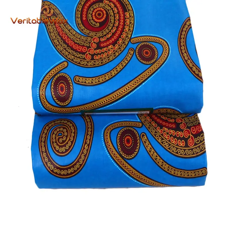 

2020 African Wax Print Fabric New Veritable Wax Fabric Grid Print Dress Clothes Fabric Ankara African Batik Fabric 24FS1097