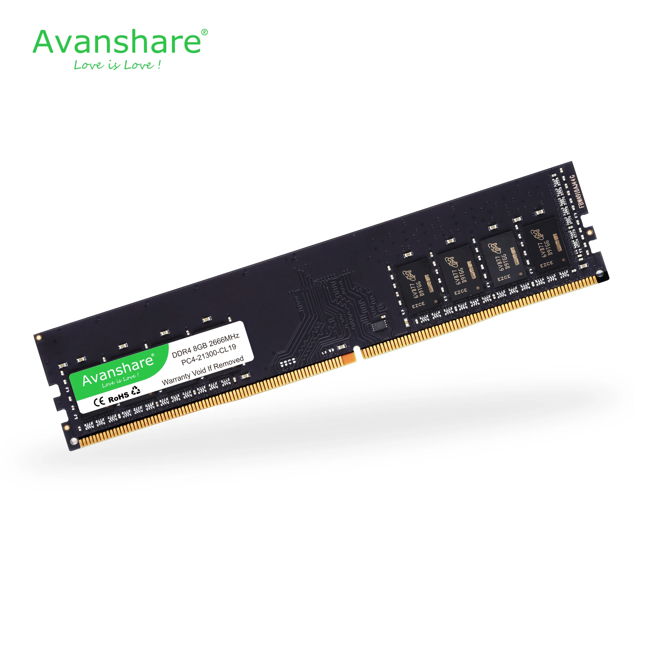 Оперативная память Avanshare ddr4 4 ГБ 8 ГБ 16 ГБ 2400 МГц 1,2 в 288pin пожизненная гарантия высокая производительность высокая скорость ram для настольных ПК Intel и