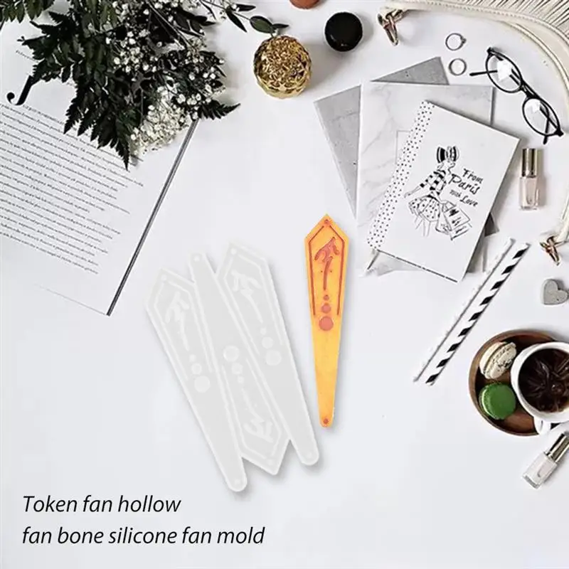 

DIY Craft Jewelry Making Tools Token Fan Silicone Crystal Epoxy Resin Mold
