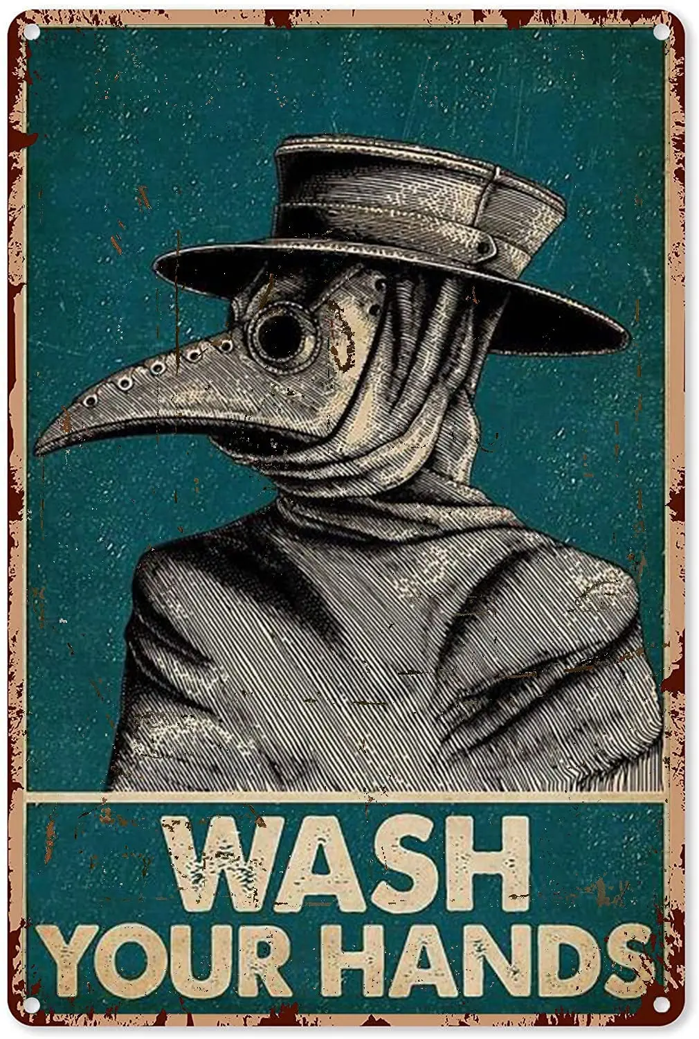 

Metal Wall Sign Wash Your Hands Bar Cafe Art Poster Room Decoration Old-fashioned Retro Square Metal Sign 8X12 Inch