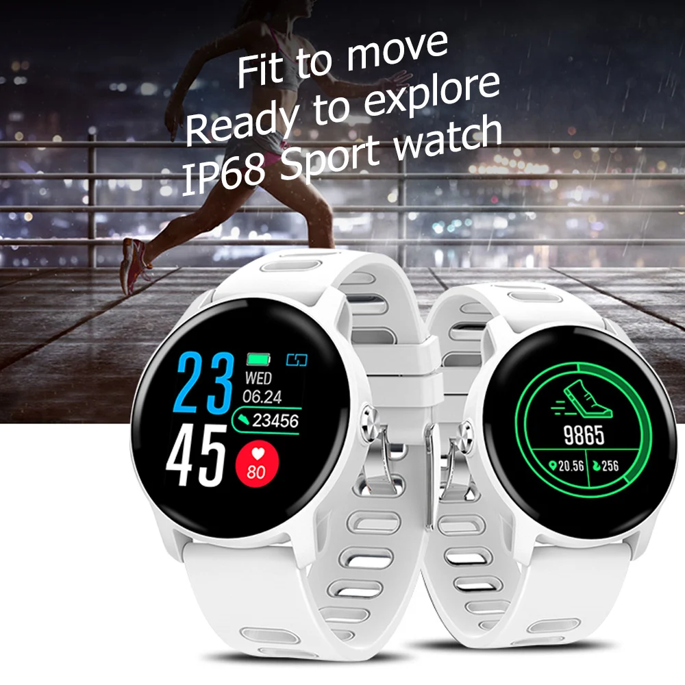

ORDRO Smart Watch Sport Pedometer IP68 Waterproof Fitness Tracker Heart Rate Monitor Clock Smartwatch for Men Women