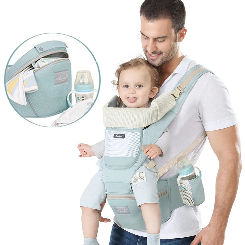 

New Breathable Backpack Portable Infant Ergonomic Baby Carrier Baby Carrier Kangaroo Hipseat Heaps Baby Sling Carrier Wrap 0-48M