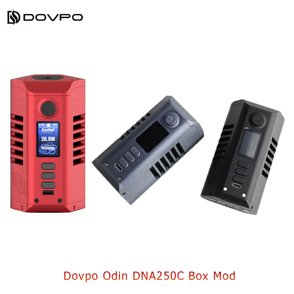 Электронная сигарета Dovpo Odin DNA250C бокс мод питается от двух батарей 21700 510 нитей vape