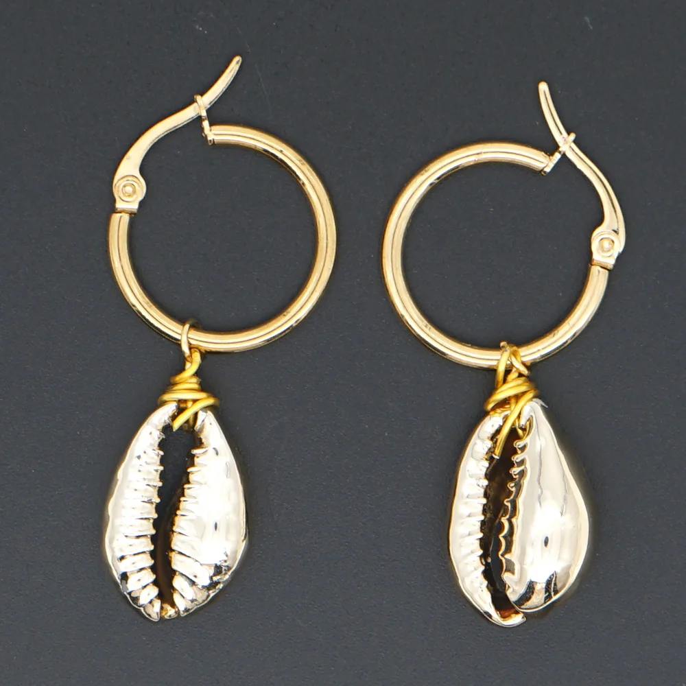 Go2boho эмалевая серьга раковина ювелирные изделия ручной работы богемные морские