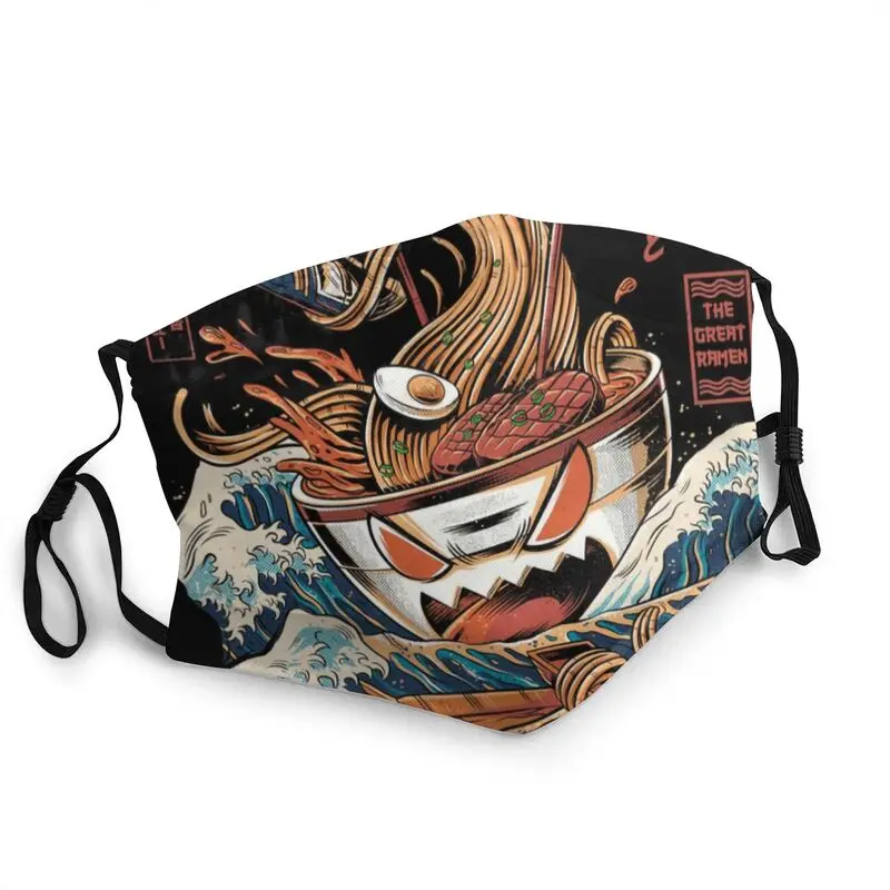 

Breathable Great Ramen Wave Mask Japan Kaiju Mask Men Women Anti Dust Protection Cover Respirator Muffle