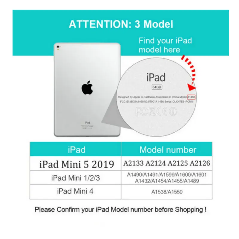 Кожаный чехол из искусственной кожи для ipad mini1 2 3 4 5 mini2 mini mini4 Магнитный планшета с
