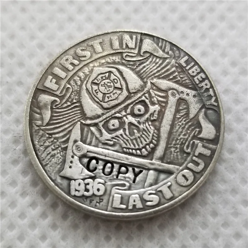 Хобо Никель Coin_Type # 51_1936-S с гравировкой в виде американского бизона из никеля