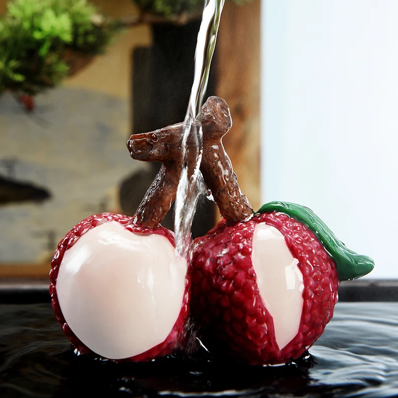 

Resin Color Changing Litchi Tea Pet Tea Accessories Household Office Fruits Decoration Play Toy Teaware Accessorise