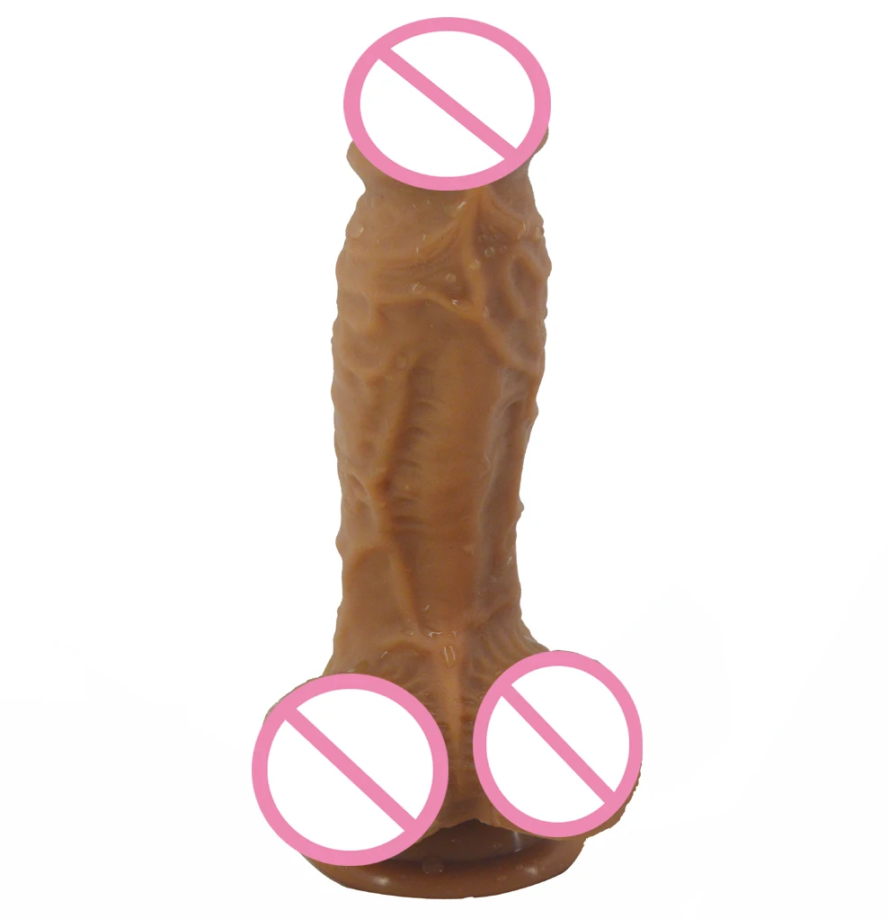 Большой реалистичный фаллоимитатор двойной слой силиконовая мягкая кожа