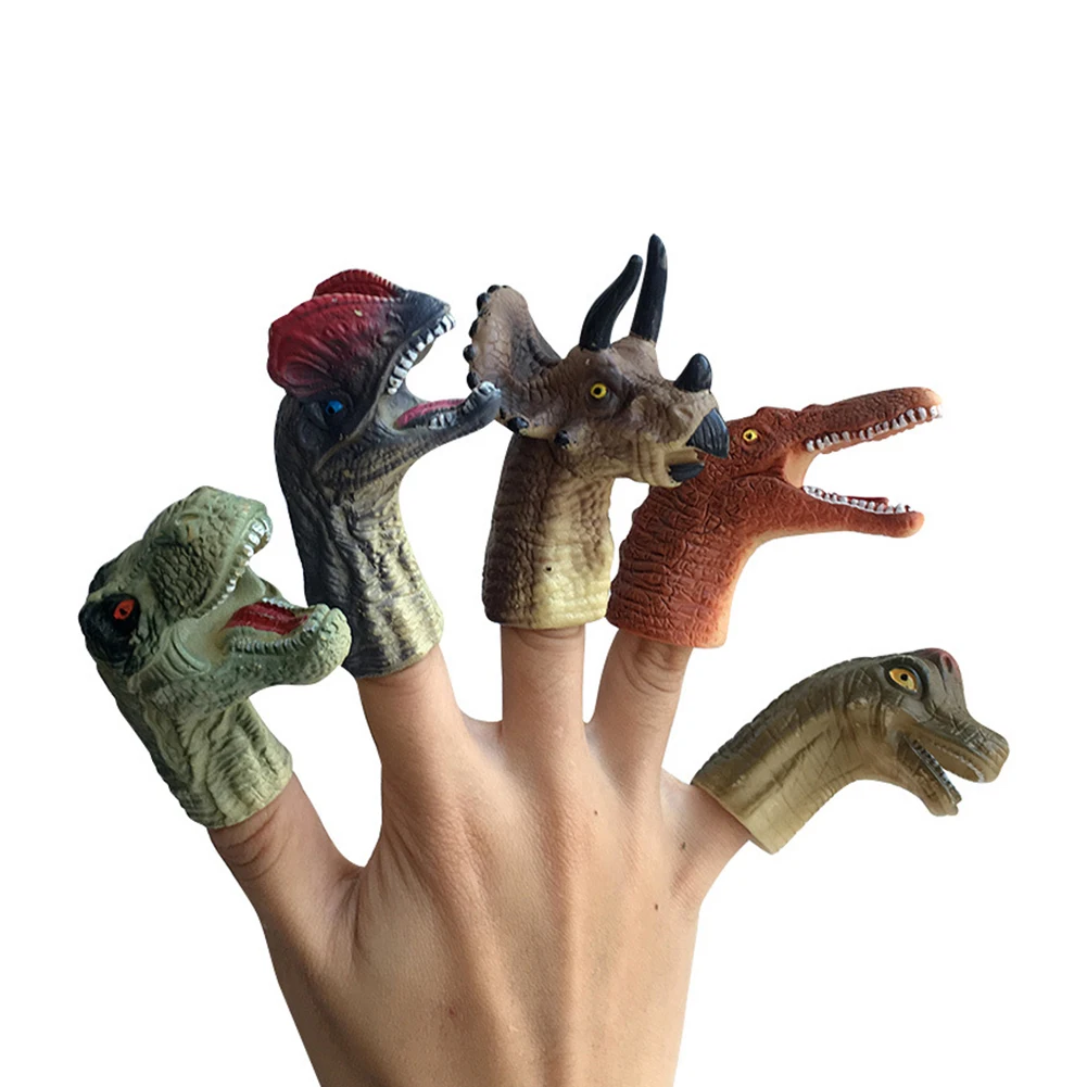 5 шт. Имитация Динозавра мини Пальчиковый рукав Куклы Детские интерактивные