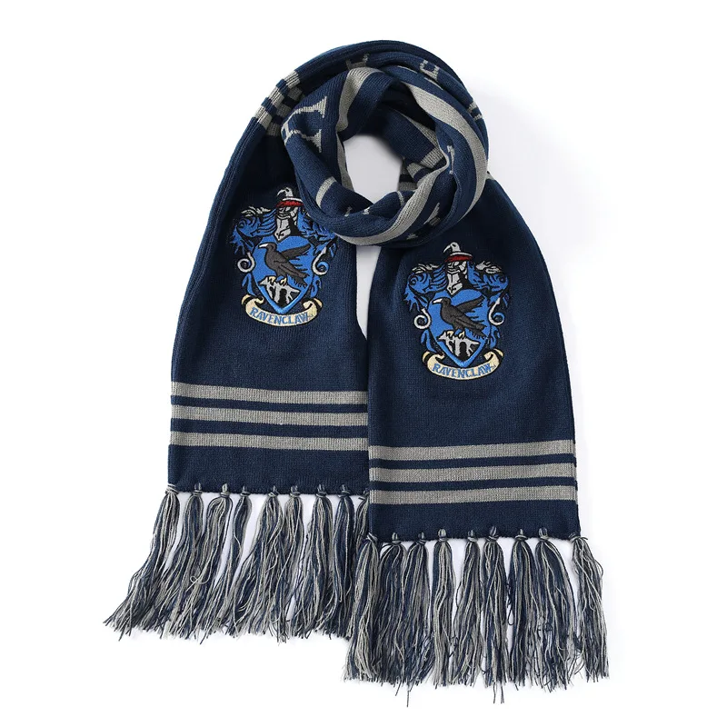 Harries Хогвартс вязаный вышитый кисточкой Полосатый шарф Поттер двойной