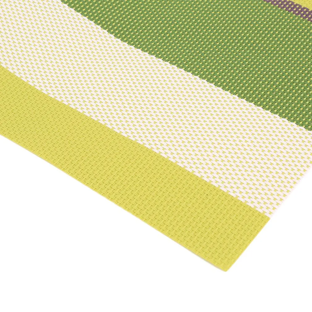 2 шт. в полоску ПВХ теплоизоляционный коврик для стола водонепроницаемый