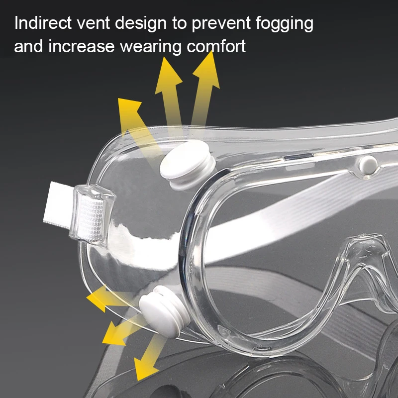 

Good Healthy Safety Goggles Unisex Protective Eye Shields High-Close PC Protection for Dust Spit Sand