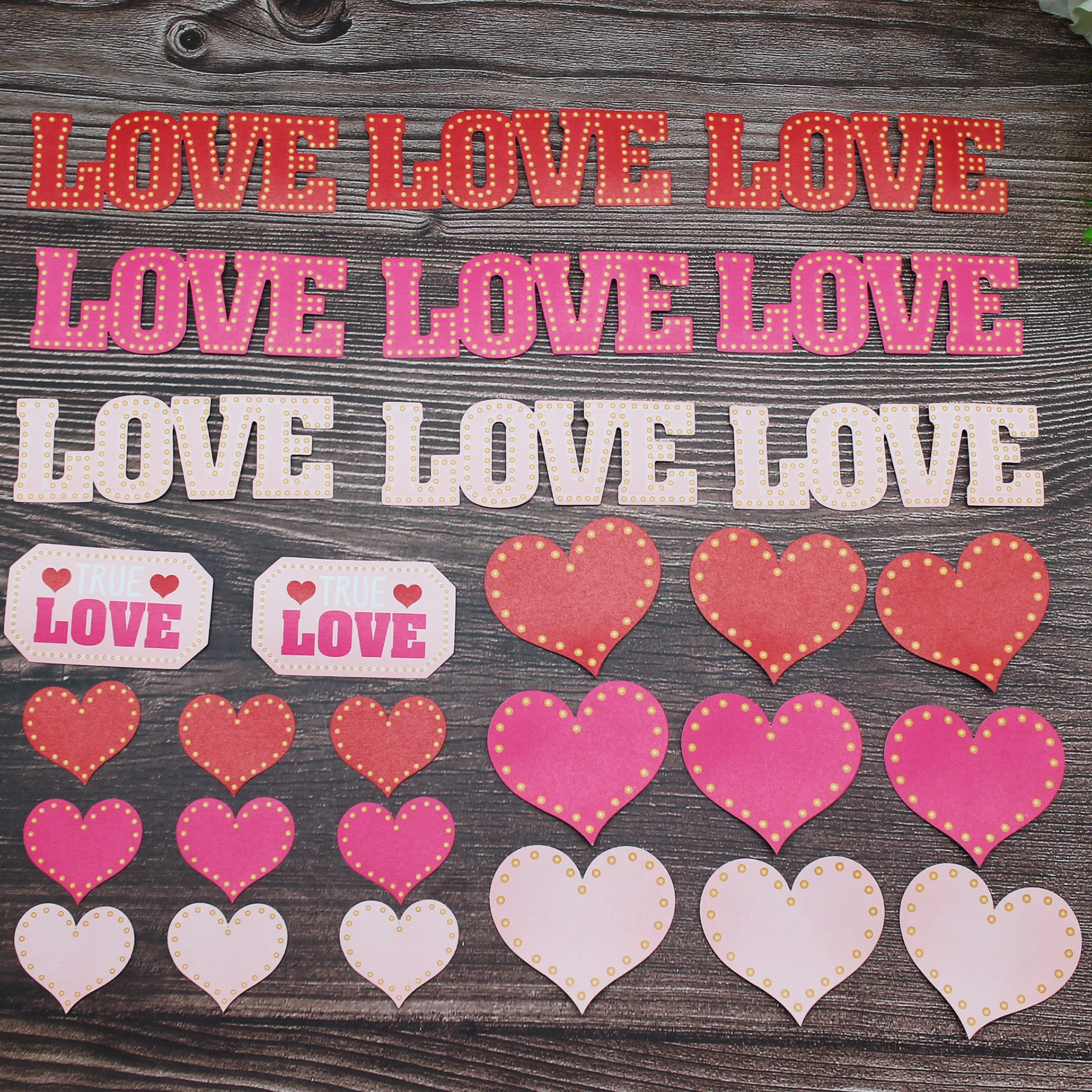 

53 pieces of LOVE kiss you no glue cut stickers love paper DIY scrapbook photo album greeting card decoration