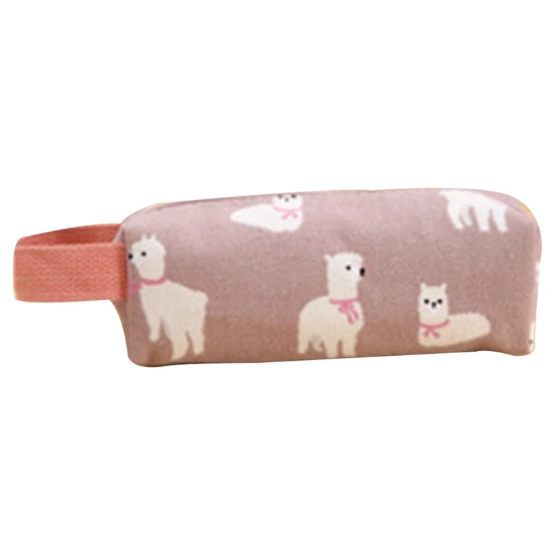 

Kawaii Novelty Flower Alpaca Fox Canvas Pencil Case For Office Stationery Kids School Pencil Cases School Supplies Pencil Bag