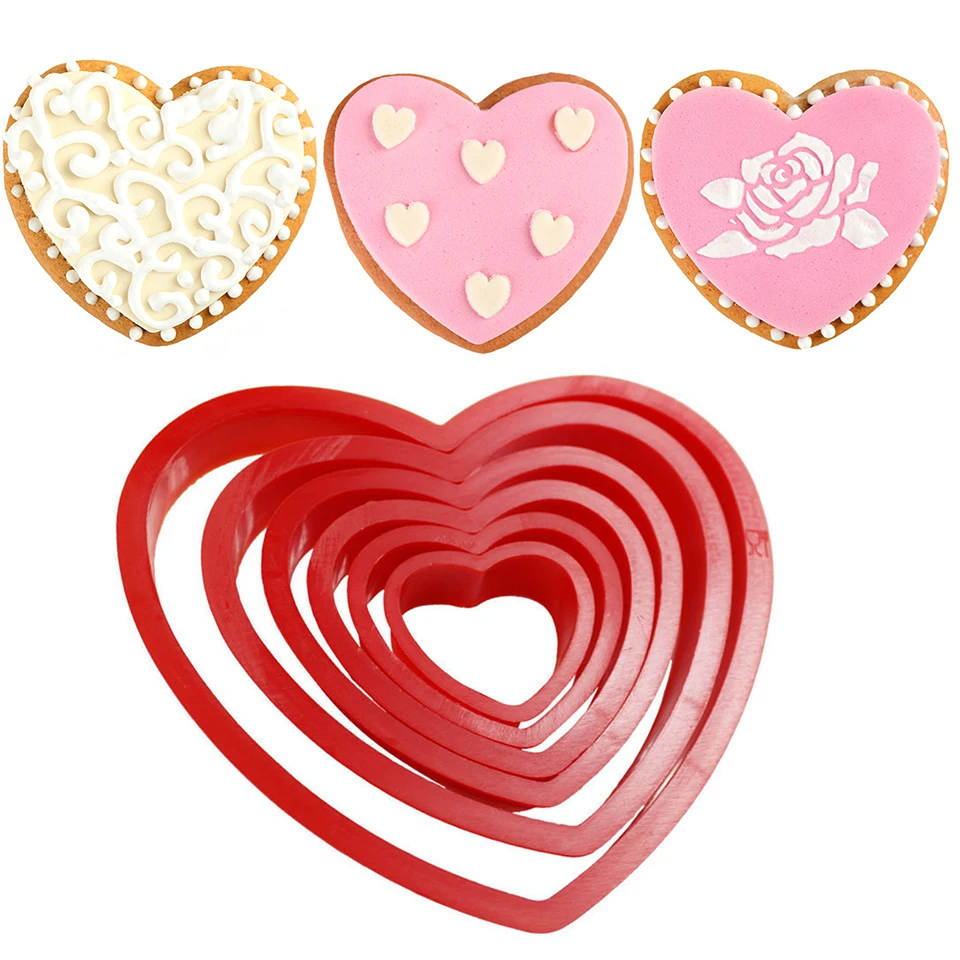 Transhome рождественские формочки для печенья 6 шт./компл. 3D пластиковые пятиконечные