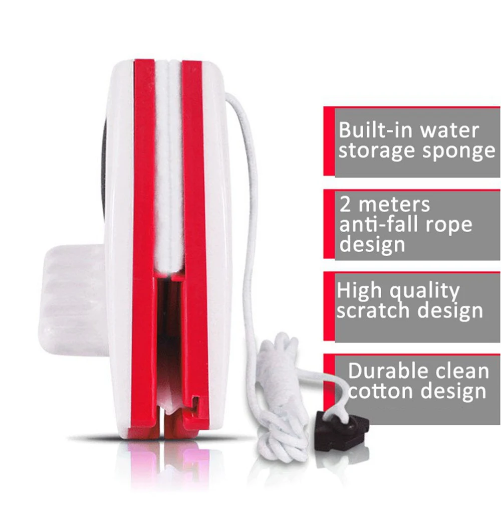 Магнитный стеклоочиститель Двухсторонняя щетка для мытья окон Очистка Стекла