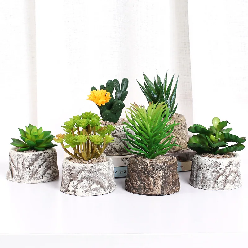 

New Product Simulation Plant Succulent Potted Plants, 13cm, Home Desktop Bonsai Decoration,Garden Decoration Small Potted Plants